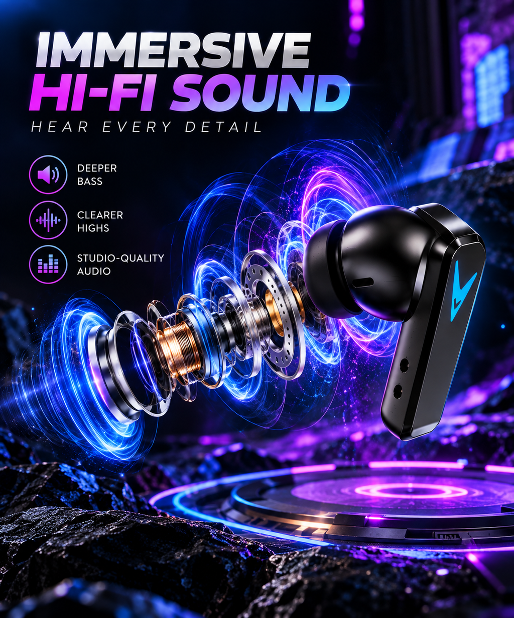 In-Ear Gaming Bluetooth Earphones